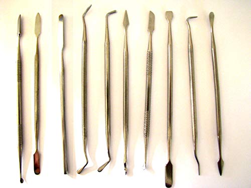 Devardi Glass~ 10 Pc. Stainless Shaping Tools, For Lampworking, Bead making, Glass Blowing