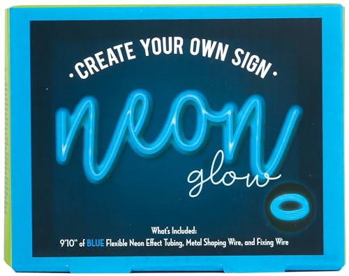 iscream Neon Effect Blue LED Customizable Rope Accent Light, 9 ft 10 in Long