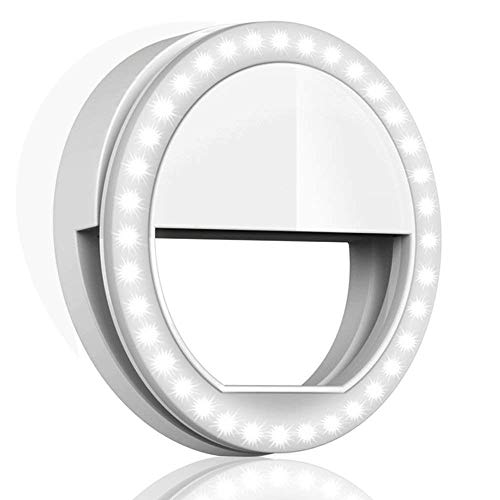 Selfie Ring Light, QIAYA Portable Clip Selfie Light with 36 LED for Smart Phone Photography, Camera Video