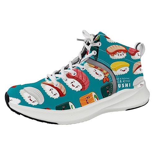 Japan Sushi Blue Men's Running Shoes Sneakers Rubber Sole Breathable Comfortable Fashion Shoes
