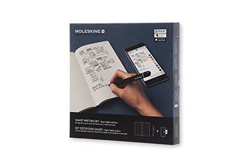 Moleskine Pen+ Smart Writing Set Pen & Dotted Smart Notebook - Use with Moleskine App for Digitally Storing Notes (Only compatible with Moleskine Smart Notebooks)