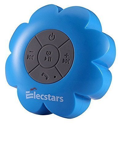 Elecstars Shower Speaker, Water Resistant Bluetooth Waterproof Speaker with Wireless Handsfree Portable Speakerphone, Strong Suction Cup - Best Gift for Women Teens Kids Children Girls Boys (Blue)