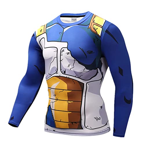 Begeta Cell Saga Damaged SSJ Armor Gym Compression Shirt 36 Asian L