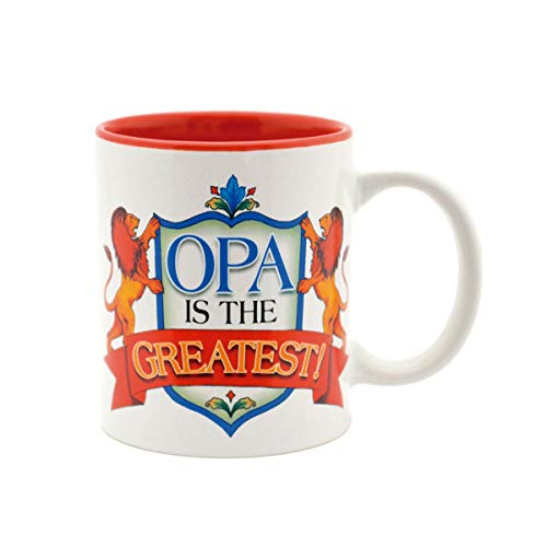 Essence of Europe Gifts E.H.G Opa is the Greatest Large Coffee Mug - 12 oz Ceramic Coffee Mug - German and Dutch Gift Idea - Great Opa Present | German Gift Outlet