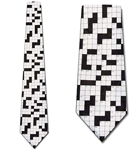 Men's Crosswords Tie Fun Ties in Black