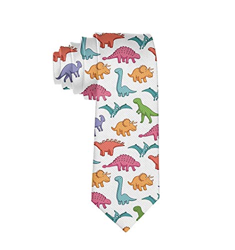 Men's Fashion tie Cute Dinosaurs Necktie One Size Neck Tie