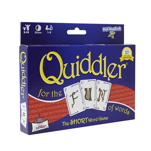 Quiddler Card Games for Kids – Playing Cards Word Games, Family Games, Learn While Having Fun Game Night, Travel Games, Multi-Player, Ages 8+