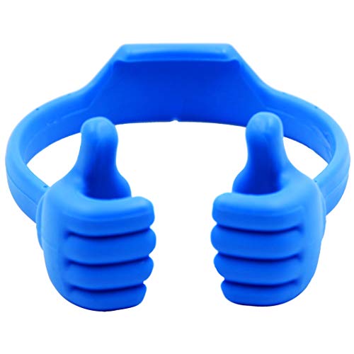 Honsky Thumbs-up Cell Phone Stand Holder, Tablet Stand Cradle for Desk Desktop Smartphone Cellphone Mobile Phone,Tablets - Universal, Adjustable Flexible,Blue