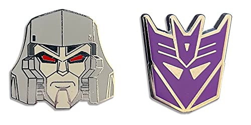 Transformers Decepticons Megatron And Symbol 80's Cartoon 2 Pack Enamel Pin Set