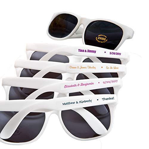 Fashioncraft, Custom Personalized Wedding Party Bridal Shower Favors Gift, Trendy Sunglasses, Set of 50