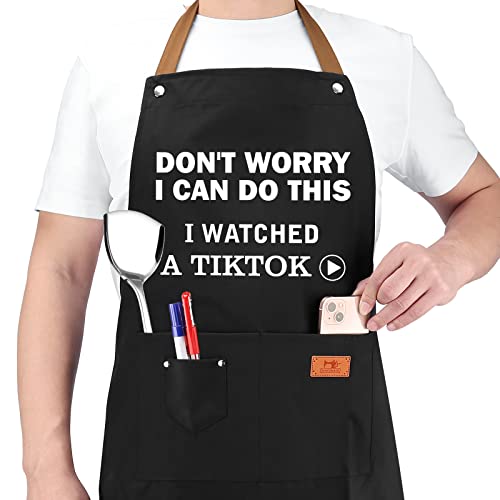 HBESTIE Gifts for Dad, Mom, Christmas Gifts from Wife, Cooking Aprons, Anniversary Mens Gifts, Women, Dad Birthday Gifts, Father Gifts from Daughter Son, Chef Aprons for Boyfriends, Him