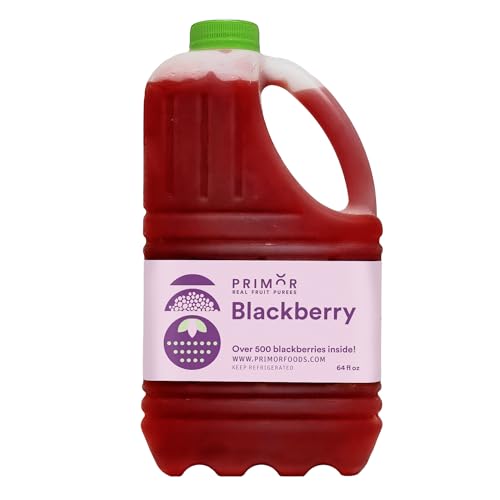 Primor Fruit Purees | Made with Real Fruit | Countless Applications: Juices, Smoothies, Cocktails, Desserts, and More - Blackberry