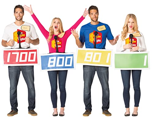 The Price is Right Contestant 4 Pack TPIR Game Show Halloween Group Couples Costume, Adult One Size