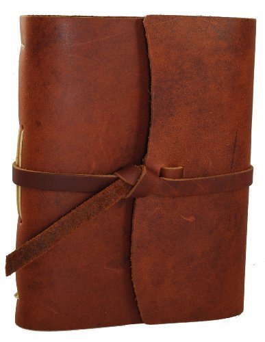 Genuine Leather Legends Journal - Hand made in the USA, Saddle