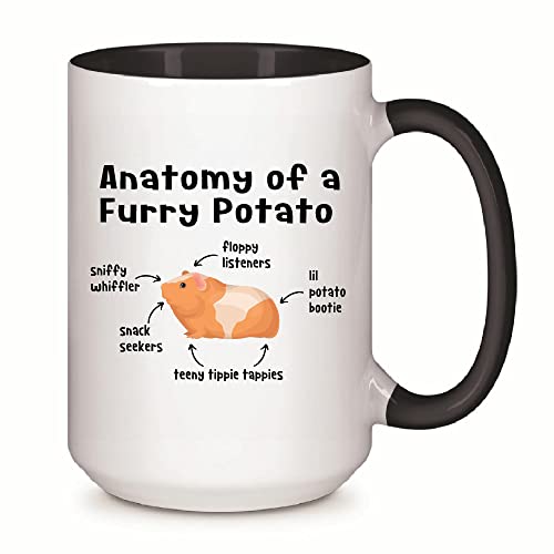 Anatomy of a furry potato funny for Hamster lover 11oz 15oz Inner Color Accent Mug