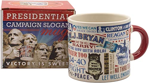 The Unemployed Philosophers Guild Presidential Slogan Coffee Mug - From 'Tippecanoe and Tyler Too' to 'Yes We Can' - Comes in a Fun Gift Box,14 oz