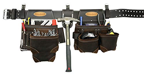 McGuire-Nicholas Tool & Fastener Rig | Durable Oil Tanned Leather Construction | Large Capacity for Hand Tools