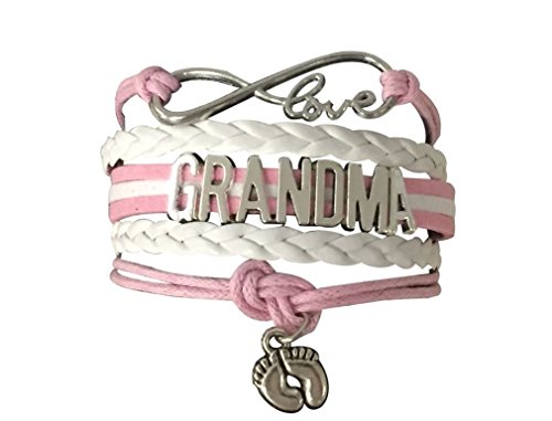 Infinity Collection Grandma Charm Pink Baby Bracelet, Grandma Jewelry, Makes New Grandma or Gender Reveal Gift