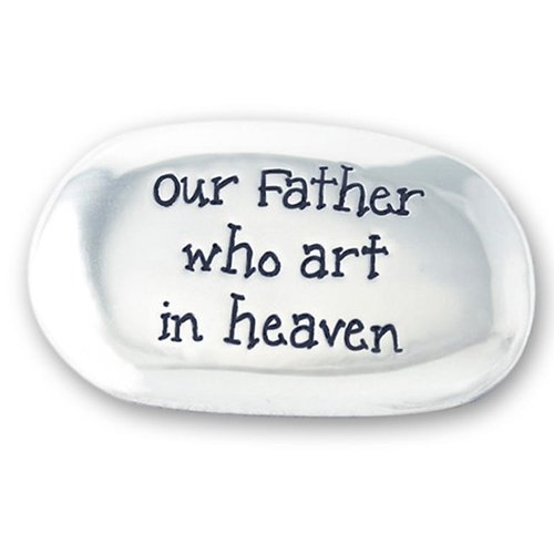 Inspirational OUR FATHER Prayer Thumb Stone ~ Faith POCKET Religious Keepsake Gift ~ EASTER ~ First Communion Confirmation ~ Christmas Stocking Stuffer ~ Sunday Bible School Gift ~