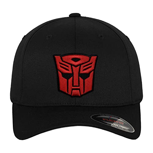 Transformers Officially Licensed Autobots 3D Patch Flexfit Baseball Cap (Black), Small/Medium