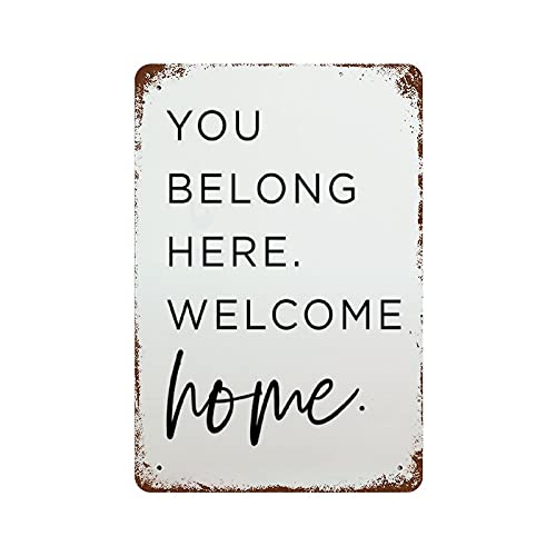 Graman Metal Welcome Home Sign, 5.5 x 8 Inch, Decorative Signage