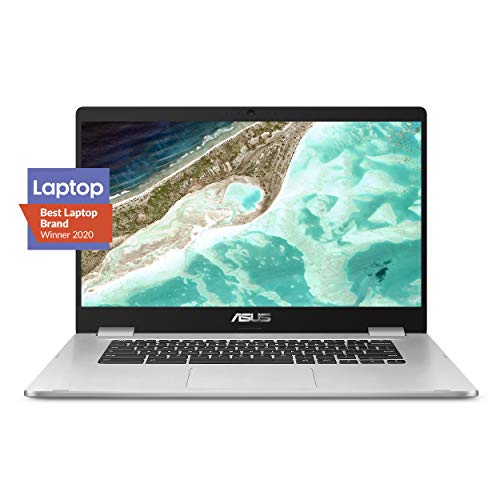 ASUS Chromebook C523 Laptop, 15.6' HD NanoEdge-Display with 180 Degree-Hinge Intel Dual Core Celeron-Processor, 4GB-RAM, 32GB Storage, Silver Color, C523NA-DH02