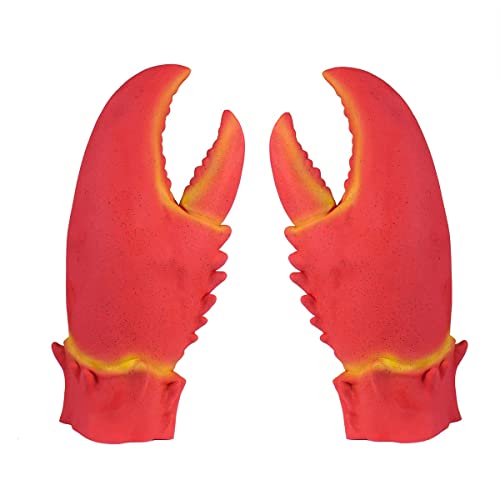 Valentoria Fun Lobster Crab Claws Gloves Hands Weapon Cospaly Toy Halloween Costume Pretend Dress Up Play Game Party Festival Gag Props (Hands)