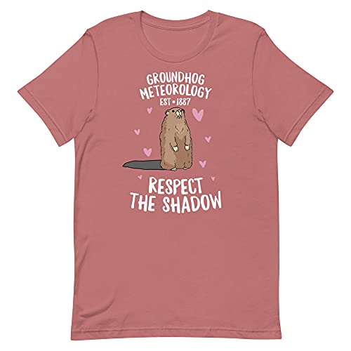 Funny Groundhog Day 2021 Shirt Ground-hog Meteorology Est 1887 Respect T-Shirt Mauve