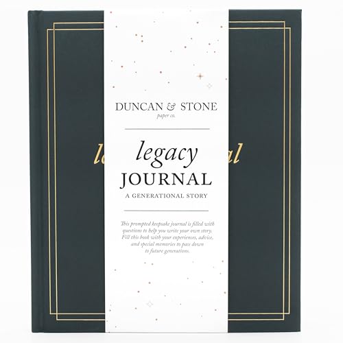 Grandparents Legacy Journal (Charcoal, 85 Pages) by Duncan & Stone - Memory Journal for Grandparents & Parents - Grandma Story Album - Ideal Gift of a Legacy Journal