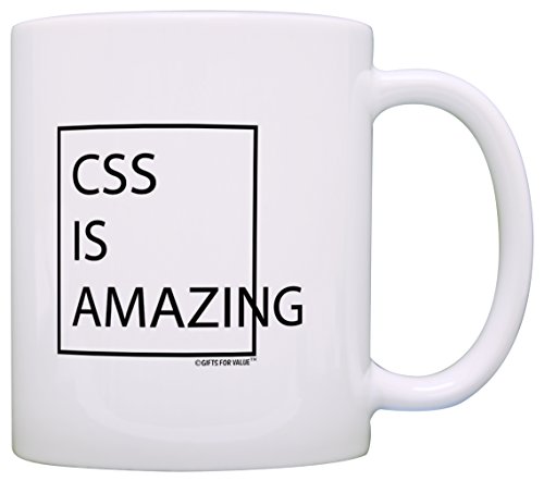 Computer Nerd Gifts CSS is Amazing Office Gifts STEM Gift Coffee Mug Tea Cup White