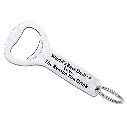 Dad Gifts Bottle Opener Keychain Fathers Day Present Beer Lover Gift Ideas for Dad Birthday Presents