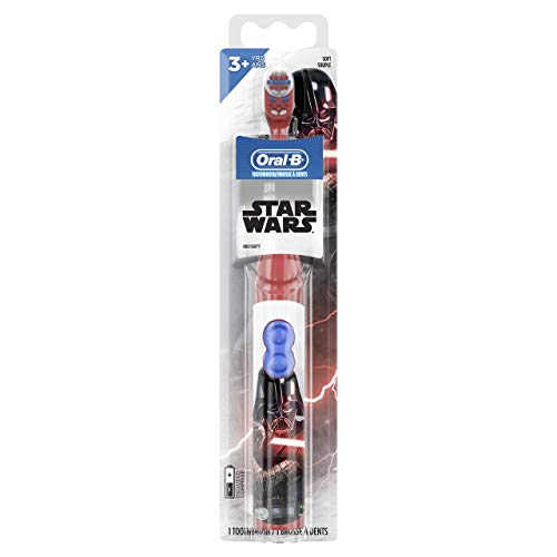 Oral-B Kids Battery Power Electric Toothbrush Featuring Disney's Star Wars for Children and Toddlers age 3+, Soft (Characters May Vary), Multi