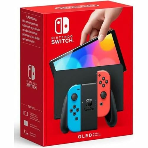 Nintendo Switch – OLED Model w/ Neon Red & Neon Blue Joy-Con