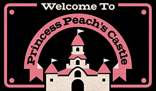 Pyramid America Super Mario Bros Princess Peachs Castle Outdoor Doormat Door Mat 30x18 inch