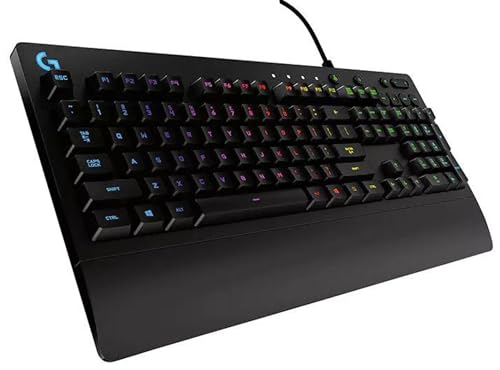 Logitech G213 Wired Gaming Keyboard with Dedicated Media Controls, 16.8 Million Lighting Colors Backlit Keys, Spill-Resistant and Durable Design, Black