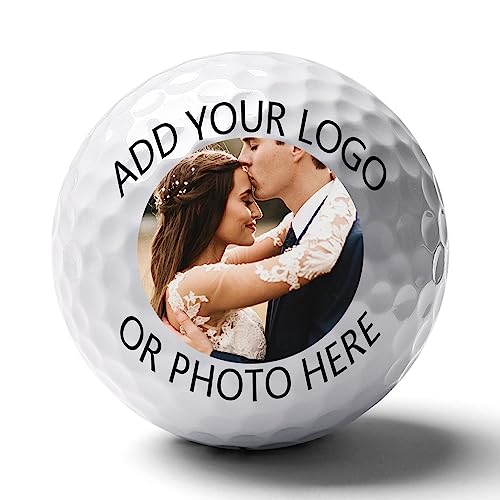 iPrint Custom Golfballs Personalized with Photo Text Logo Golf-balls Customizable for Men Women Father Mother Valentine's Day