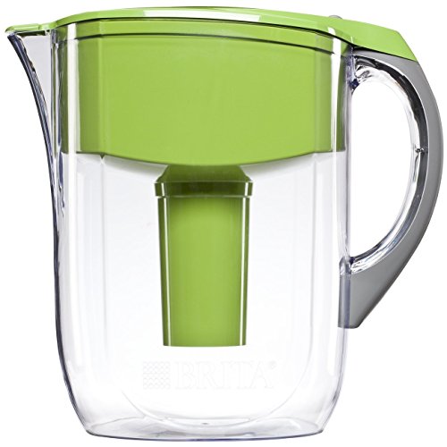 Brita Large Water Filter Pitcher for Tap and Drinking Water with 1 Standard Filter, Lasts 2 Months,10 Cup Capacity, BPA Free, Green