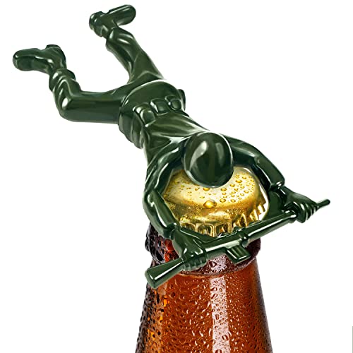 CARNAVAL Green Army Man Bottle Opener - Unique Funny Bottle Opener Bartender Compatible As Coke Bottle Opener - Metal Bottle Opener Man - Mini Soldier Bottle Opener - Creative Cool Bottle Opener