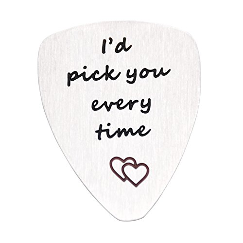 O.RIYA Christmas Gifts I'd Pick You Every Time Guitar Pick, Musical Gift, Anniversary Day, Unisex Gift, Music, Father's Day, Valentine's Day, Men, Gift for Him