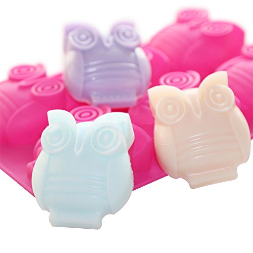 Yunko 6 Owl Silicone Cake Baking Mold Cake Pan Muffin Cups Handmade Soap Moulds DIY Tool