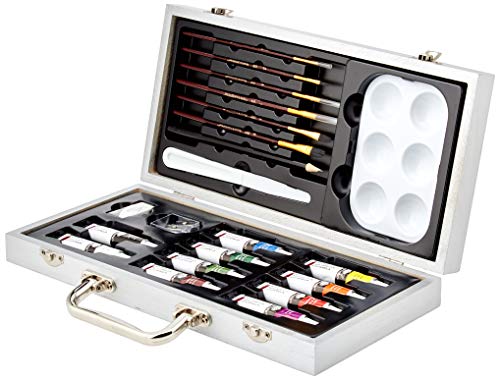 Beginner Watercolor Painting Wood Box Set