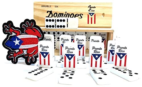 Puerto Rico Dominoes Puerto Rican Flag Dominoes Set , Boricua Pride Dominoes