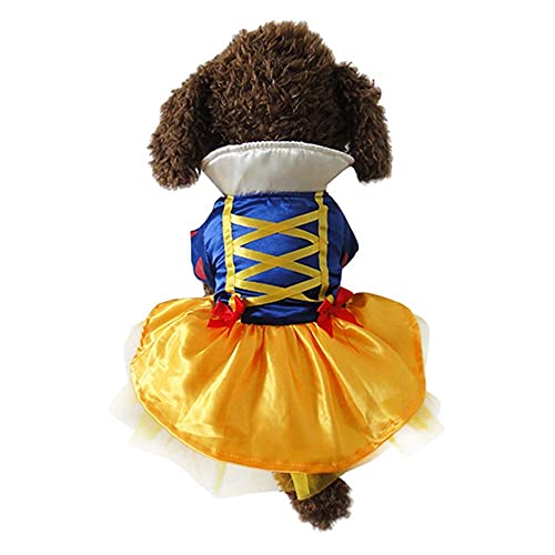 Snow Dog Costume Dog Halloween Costume, Princess Dog Halloween Dress Snow Halloween Cat Costume Pet Apparel, Cute Halloween Cosplay Costume Coat for Halloween Party Christmas Special Events