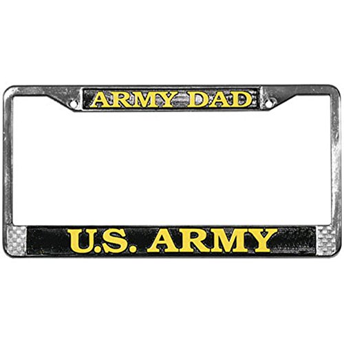 Army DAD License Plate Frame - Chrome Metal