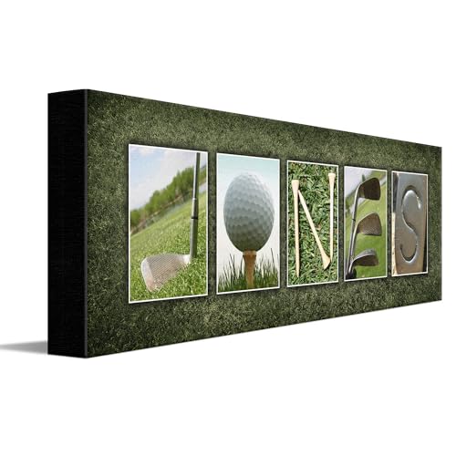 SM Block Mount - Personalized Golf Name Art - Perfect and unique customized gift for the golfer or golf enthusiast