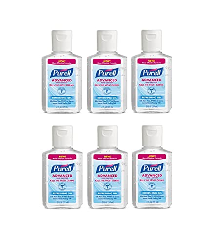 Purell Advanced Hand Sanitizer Refreshing Gel 2 oz (Pack of 6)