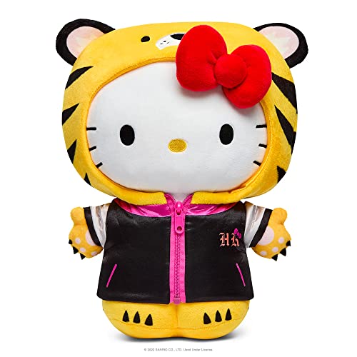 Kidrobot Hello Kitty Chinese Zodiac Year of The Tiger 13 Inch Interactive Plush - Black & Cream Edition