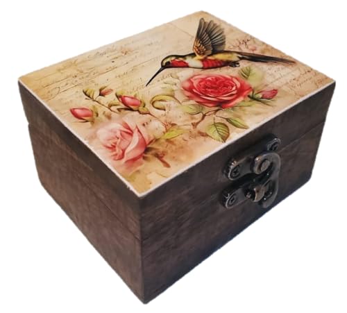 JB&C Premium Hummingbird Trinket Box Small Jewelry Keepsake Box | Earrings Necklace Storage Box for Girls Women | Bird lovers Gift Idea, Animals Ornaments for Home Décor (3HBS)