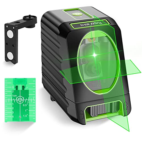 Laser Level 360 Self Leveling, Huepar Box-1G 150 feet Lazer Level Outdoor Green Cross Line with Pulse Mode, 150° Vertical Selectable Laser Lines, 360° Magnetic Base and Battery Included