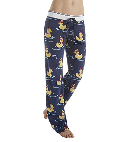 PJ Salvage Women's Lounge Banded Pajama Pant, Winter Ducks, Small